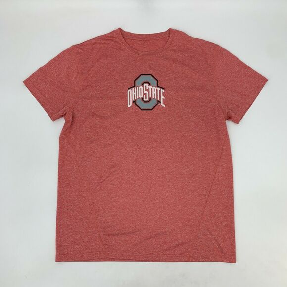 Ohio State Buckeyes T Shirt Mens Size L Red Short Sleeve Moisture Wicking Fabric - Picture 2 of 10